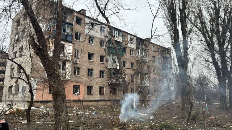 Будинок у Кривому Розі після прильоту ракети. Фото: телеграм-канал Сергія Лисака