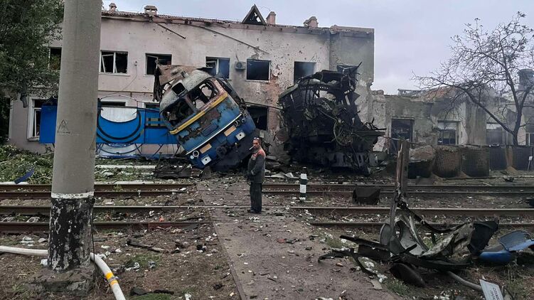 Одеське депо після прильоту безпілотника