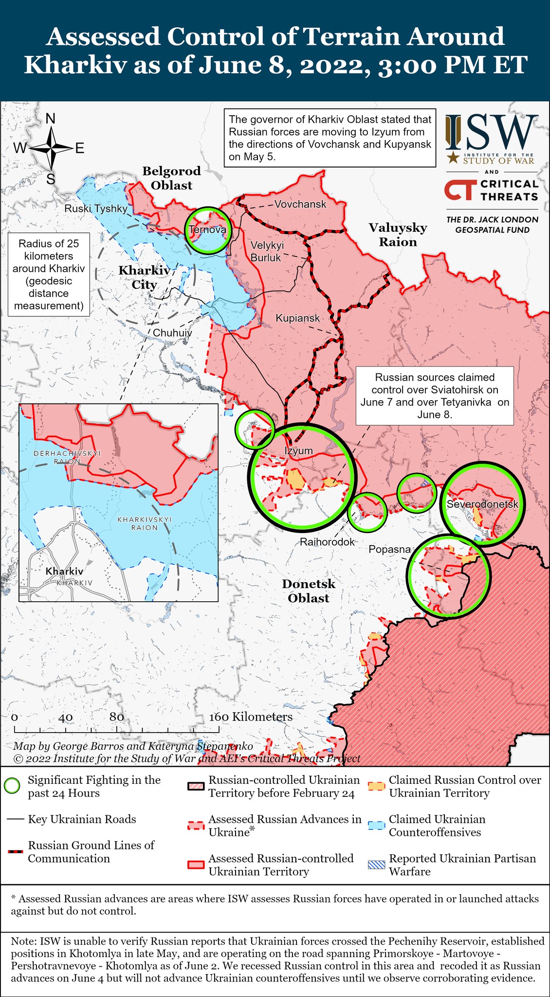 Карта боевых действий в Украине