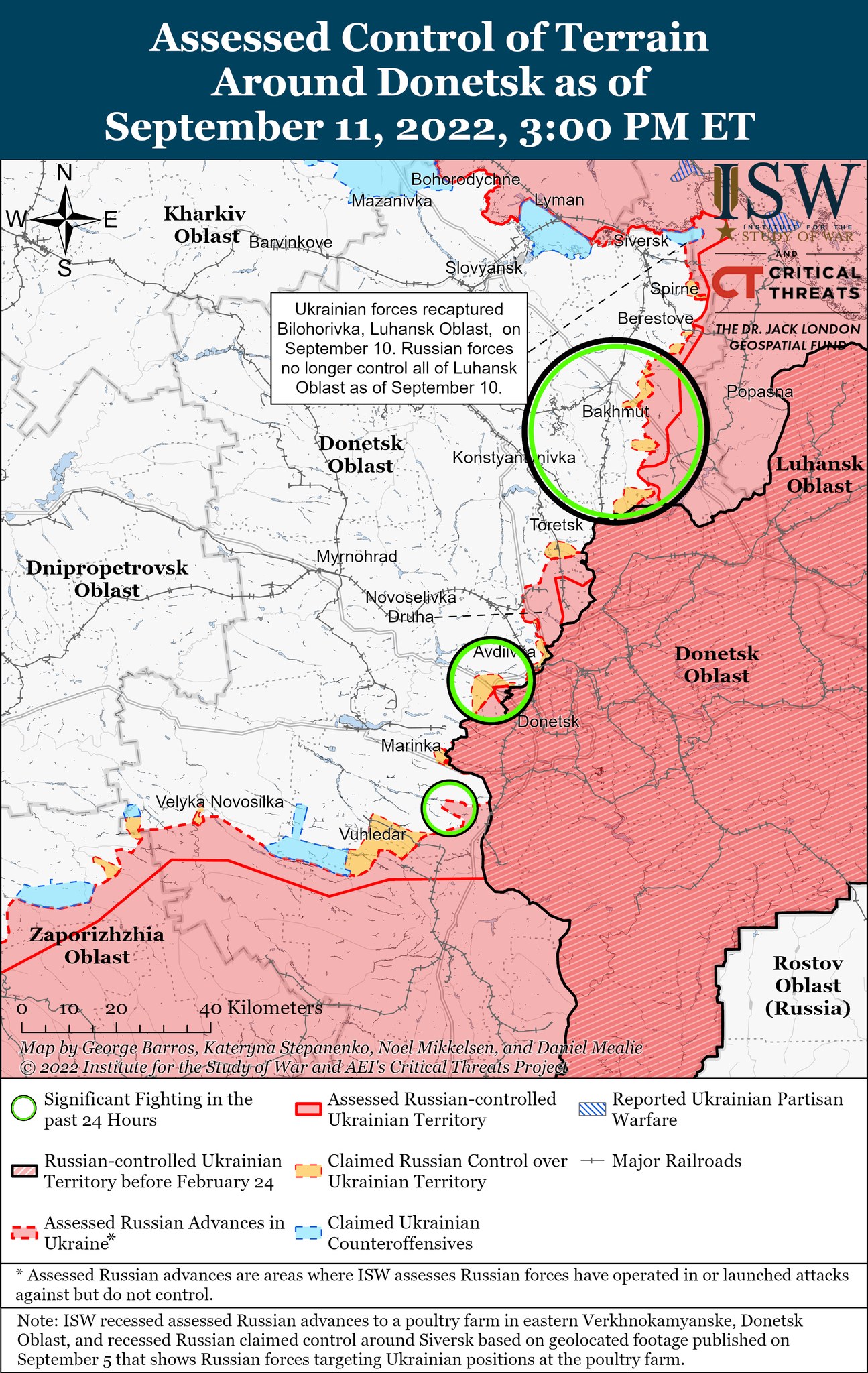 Карты боевых действий в Украине