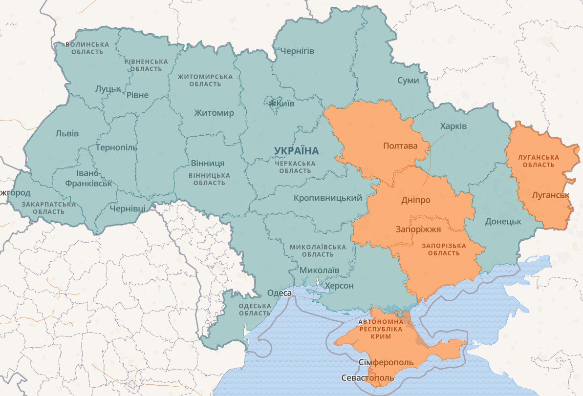 Карта воздушных тревог