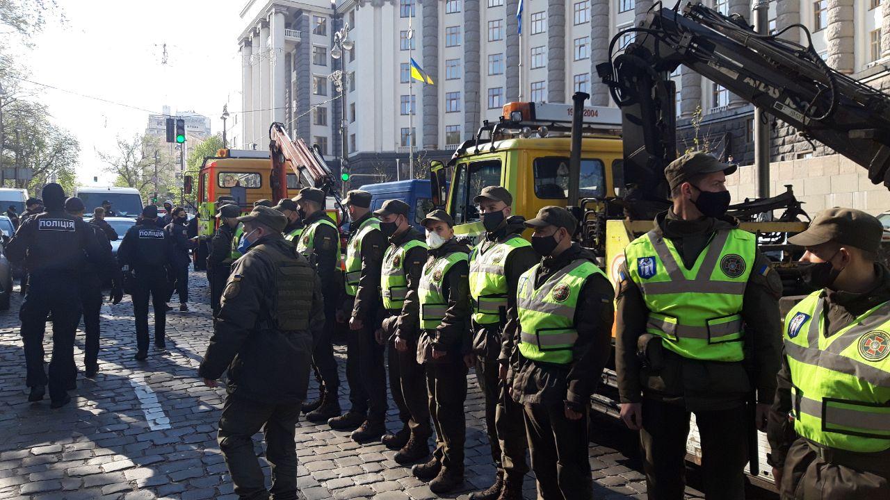 полиция у Кабмина акция протеста