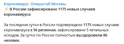 Статистика коронавируса в РФ 8 апреля