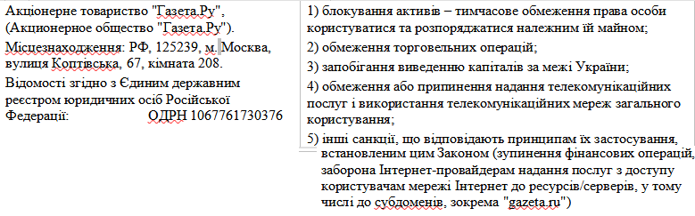 Зеленский подписал указ о новых санкциях СНБО. В Украине заблокируют сайты изданий Lenta.ru и Газета.ру