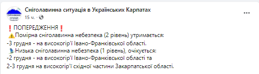 Где в Украине 3 декабря будет снег и метели