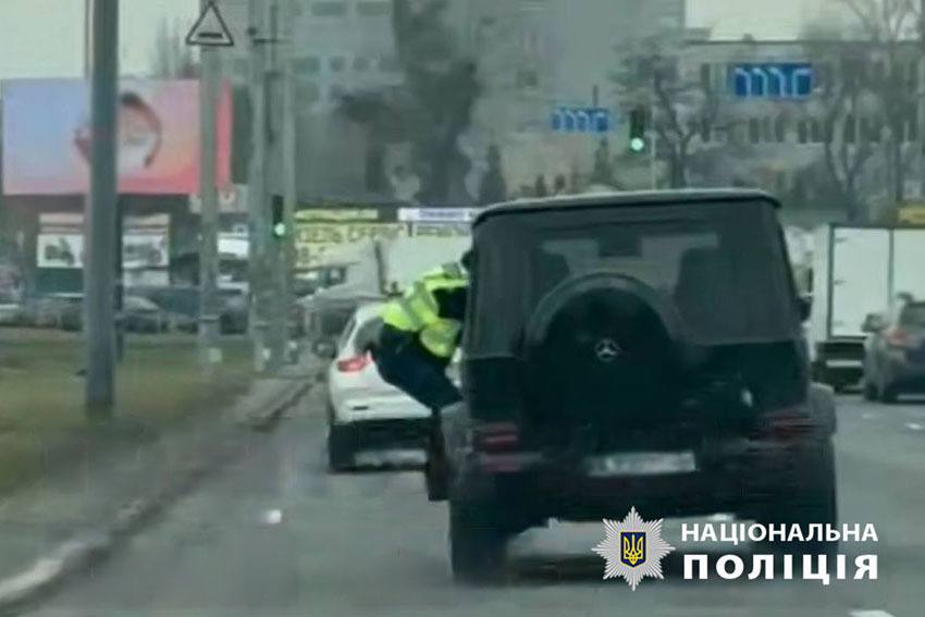 Кадр гонитви за порушником. Джерело - Поліція