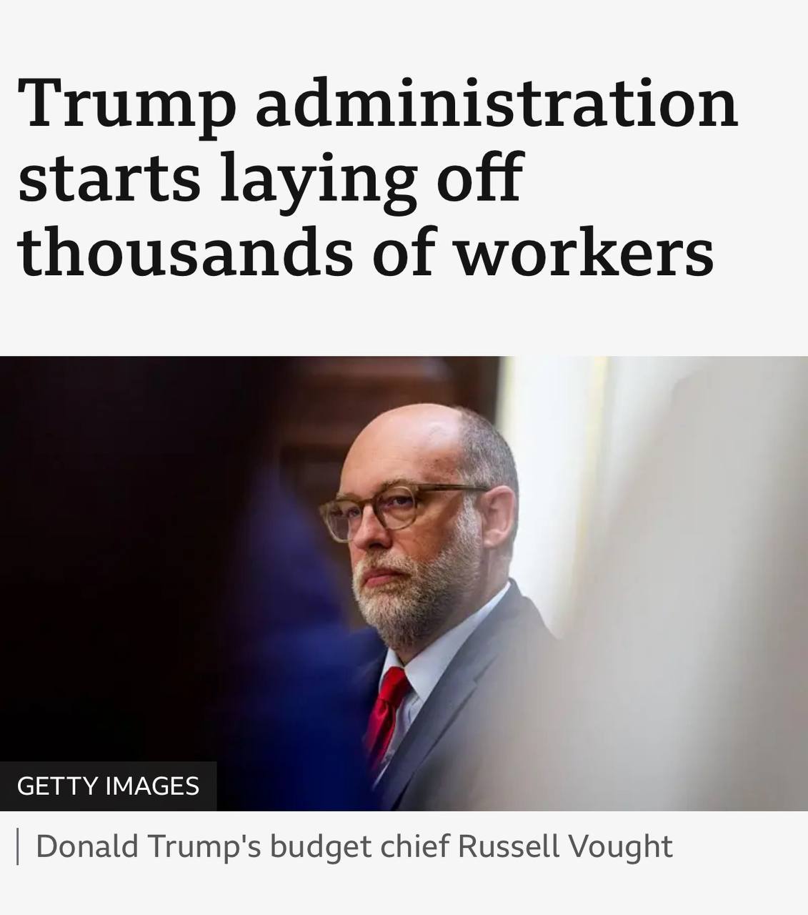 Знімок заголовка на edition.cnn.com - уряд Трампа звільнили тисячі людей з Білого дому