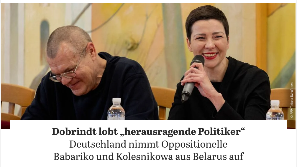 Лідери опозиції Білорусі поїдуть до Німеччини після звільнення.