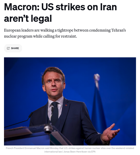 Знімок заголовка на politico.com