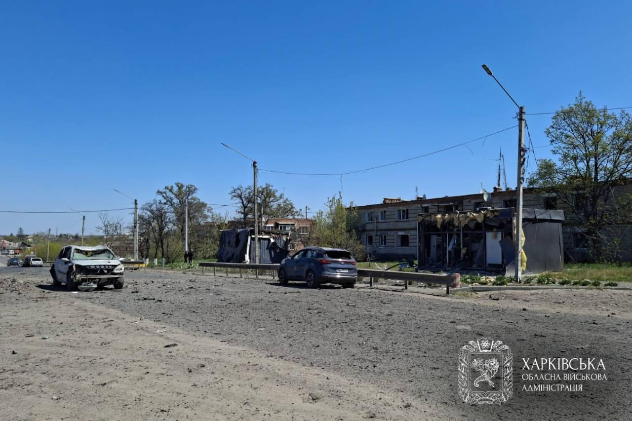 Фото наслідків ракетного удару по Мерефі. Джерело &ndash; Харківська ОВА